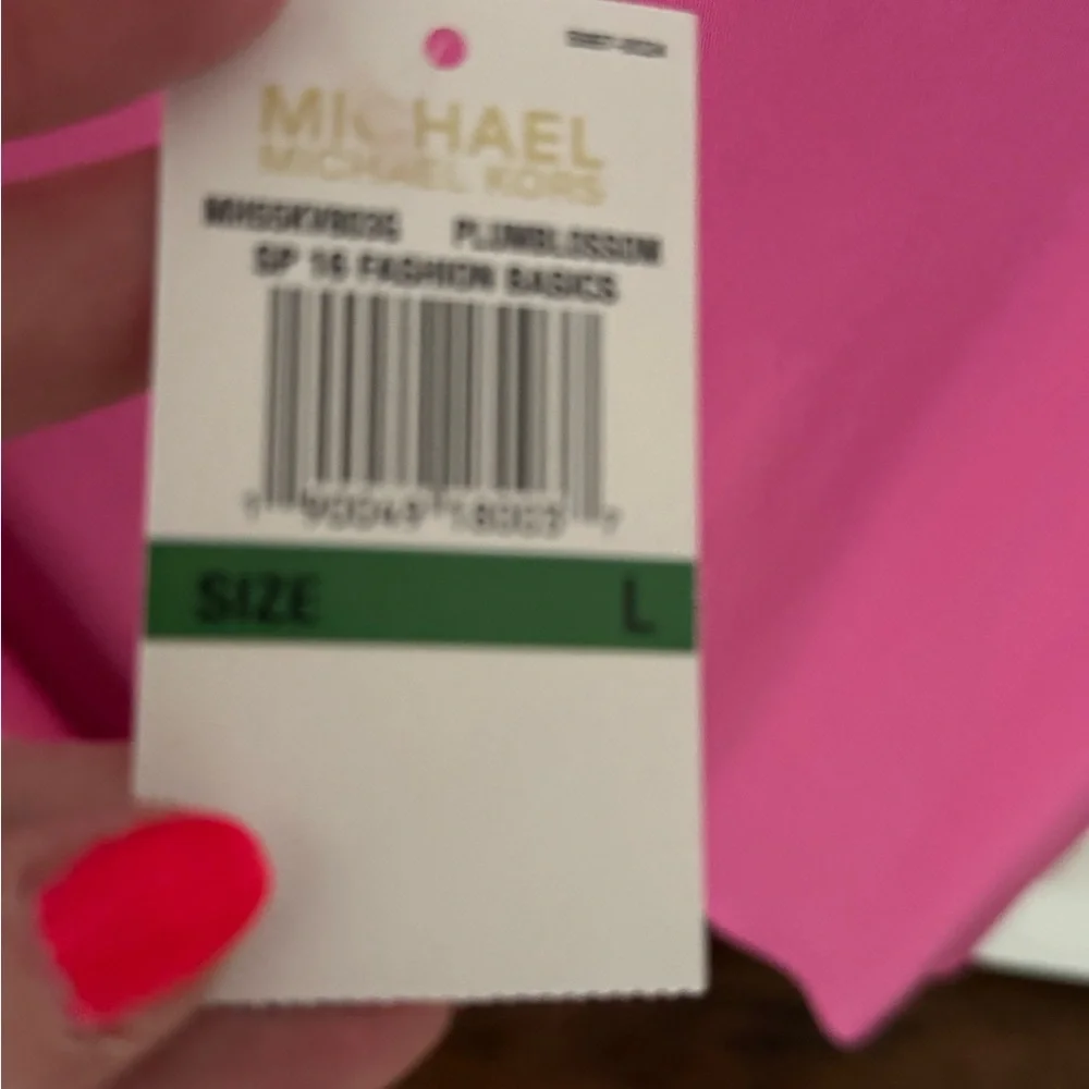 NWT Michael Kors Women’s Cold Shoulder Gold Hardware Deep Vibrant Pink